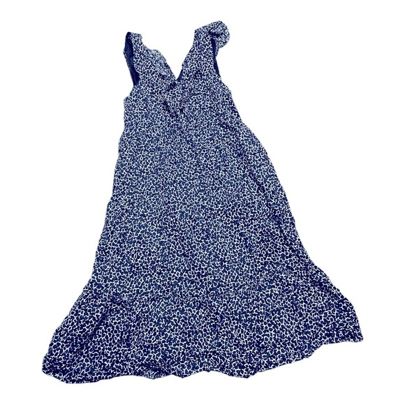 Who What Wear Size 1X Blue and White Lined Sundress. - Picture 2 of 4